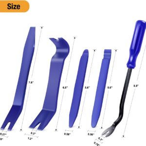 GOOACC 5PCS Auto Trim Removal Tool Kit No-Scratch Pry Tool Kit for Car Door Clip Panel & Audio Dashboard Dismantle -5PCS 5Pcs Blue