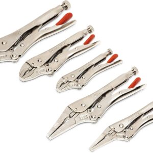 5-Piece Curved & Long Nose Locking Plier Set